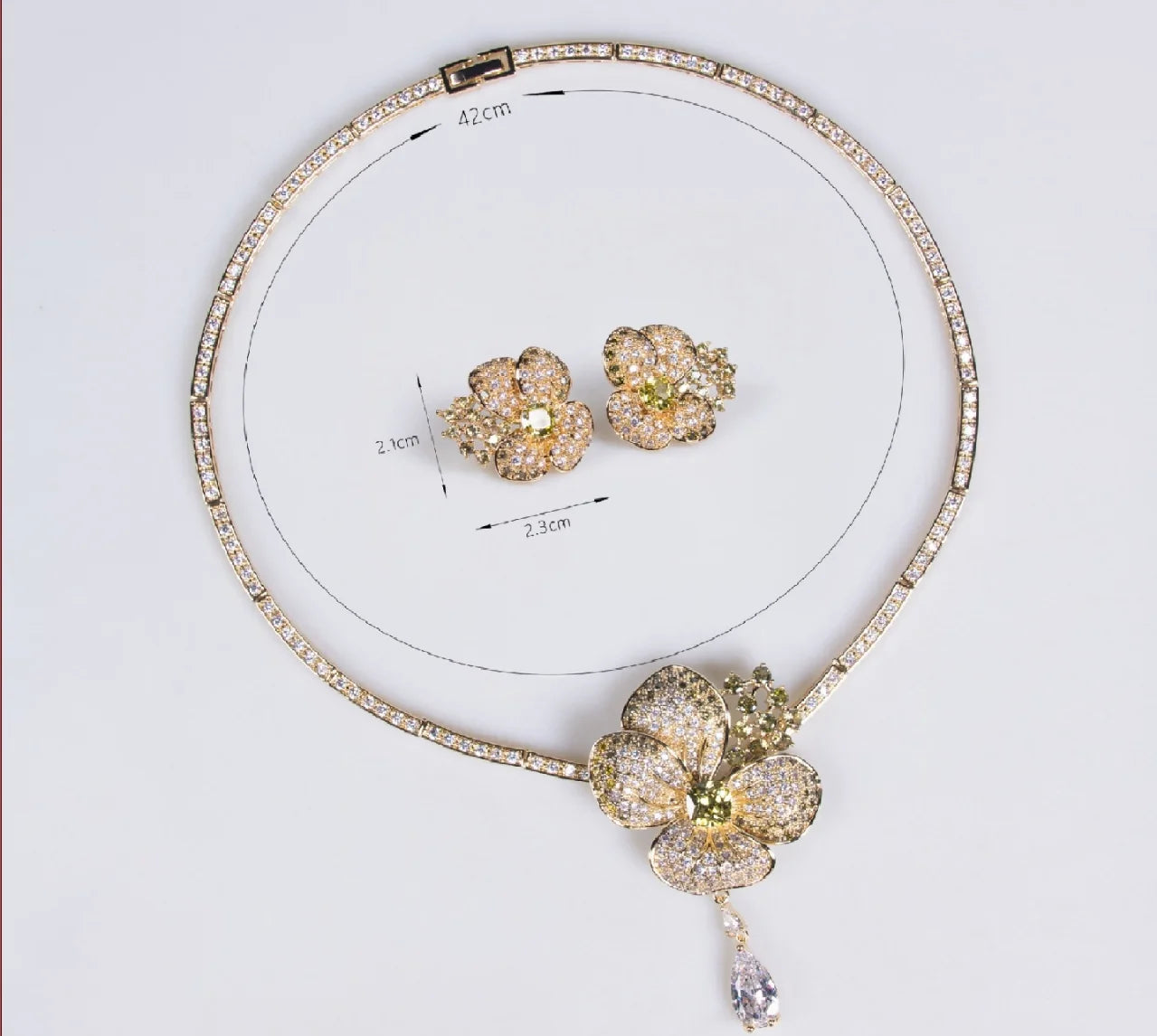 APRILANDYU Necklace & Earring Set