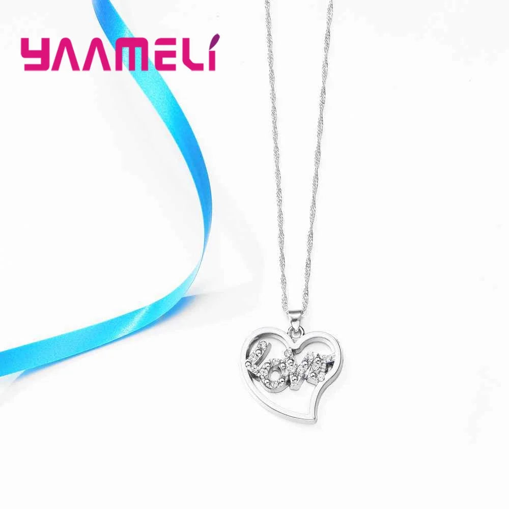 Trendy Jewelry Accessory Real 925 Sterling Silver Pendants Necklaces /Earrings Engagement Women Jewelry Sets